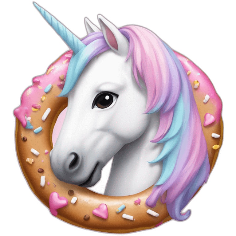 Unicorn with donut emoji