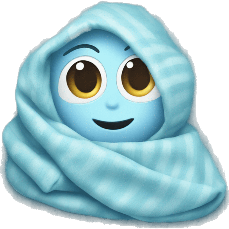 baby blue folded blanket emoji