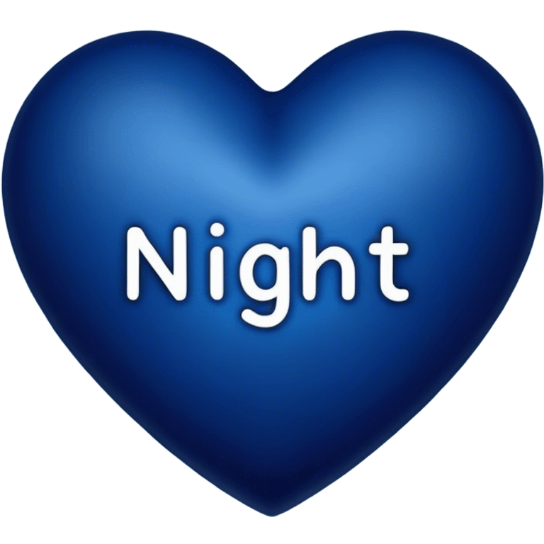 Dark blue heart with Night in the middle  emoji