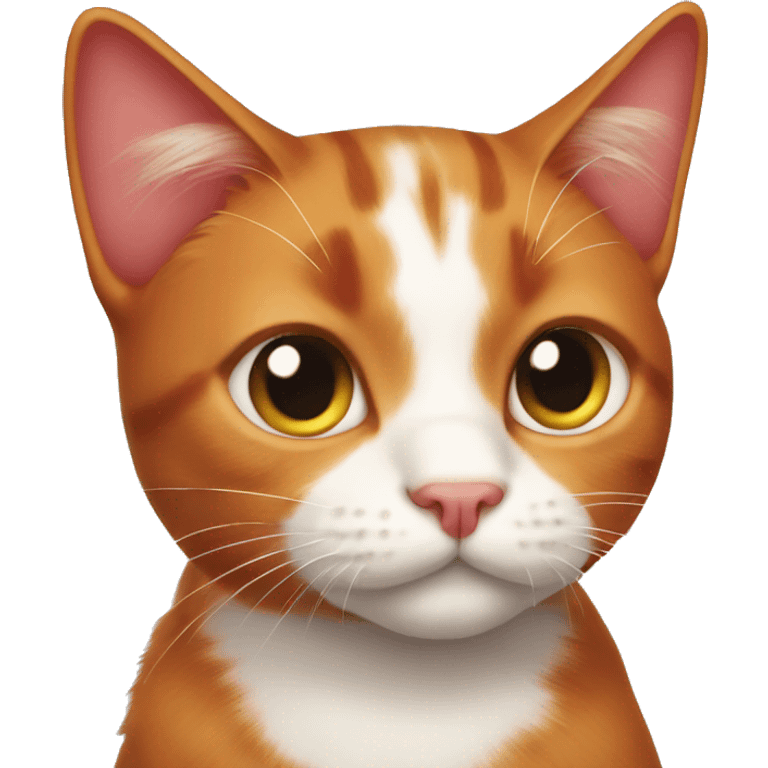 A red-haired cat with a bow on his ear emoji