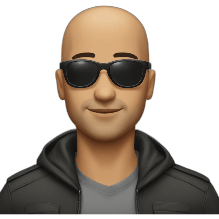 Armando Christian Pérez bald wearing sunglasses emoji