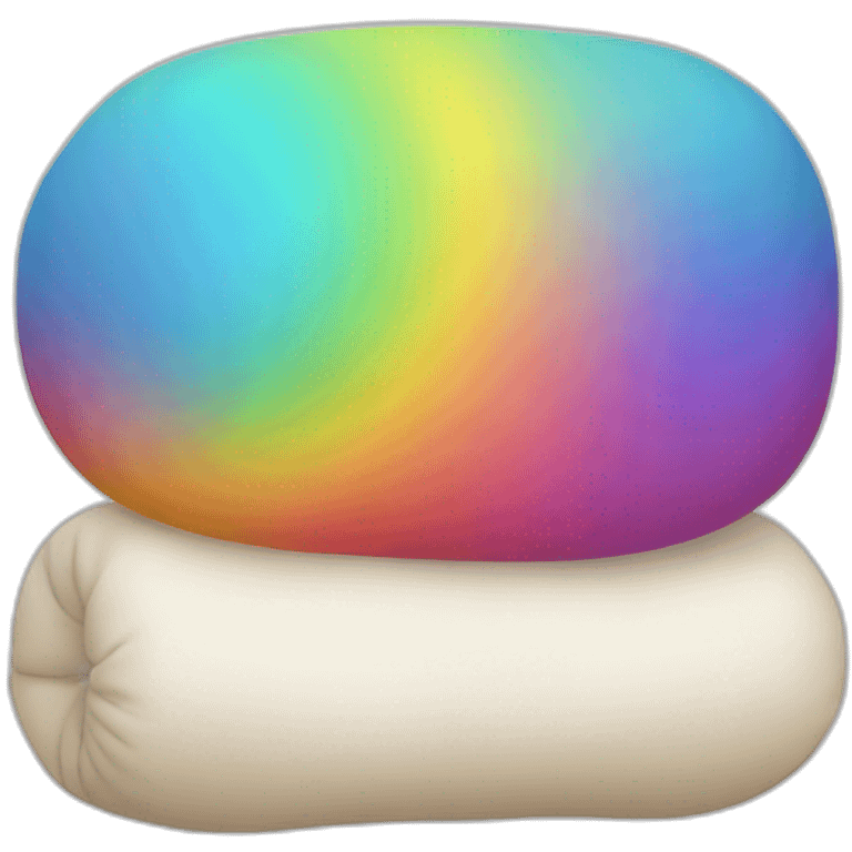 Bolster in rainbow colours emoji