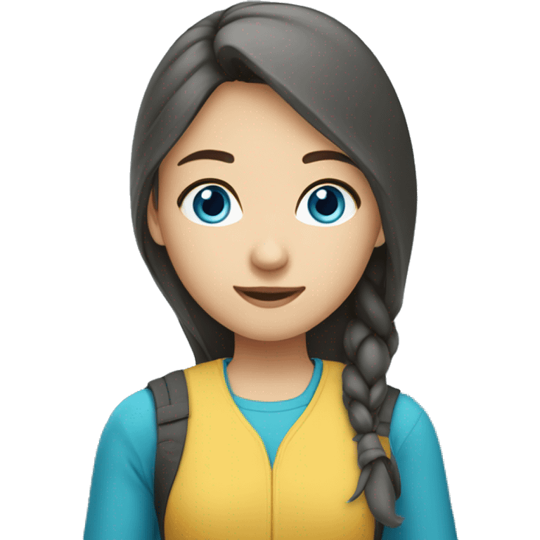 Kazakh-student-girl-blue eyes-casual clothes emoji