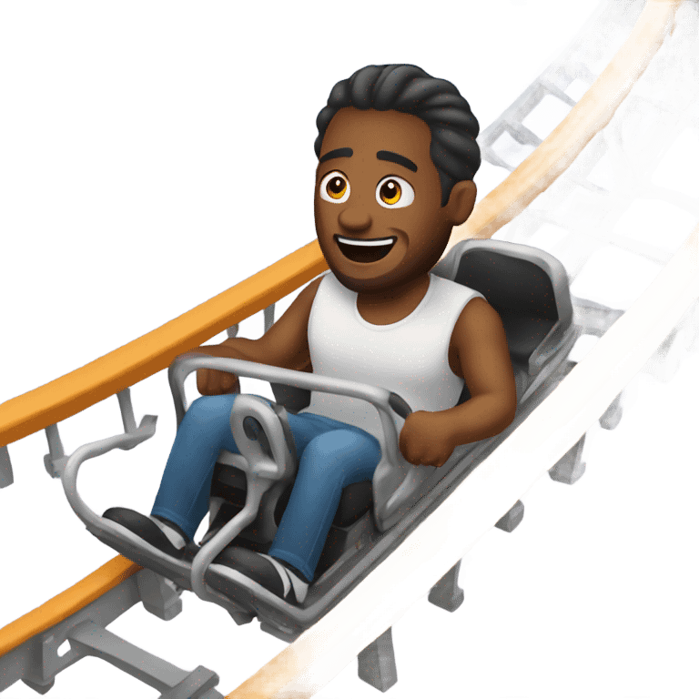 Man on a rollercoaster emoji