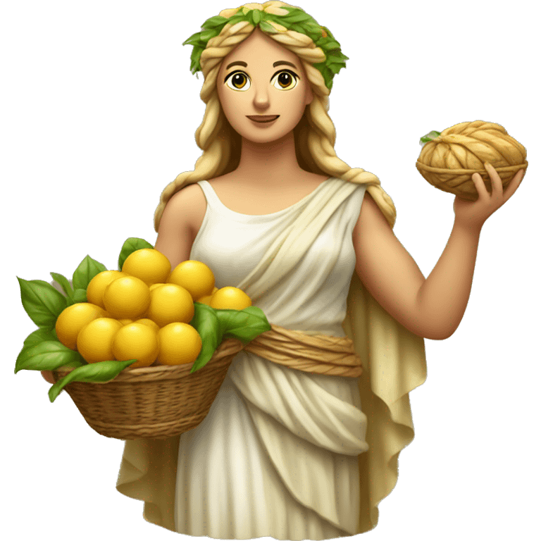 Goddess Demeter holding Cornucopia  emoji