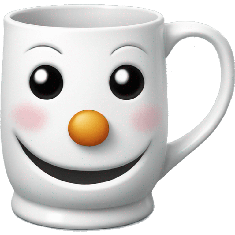 Cute snowman mug  emoji