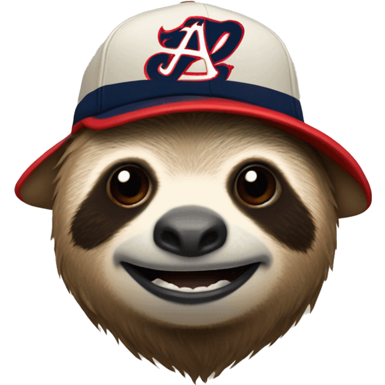 Sloth with braves hat emoji