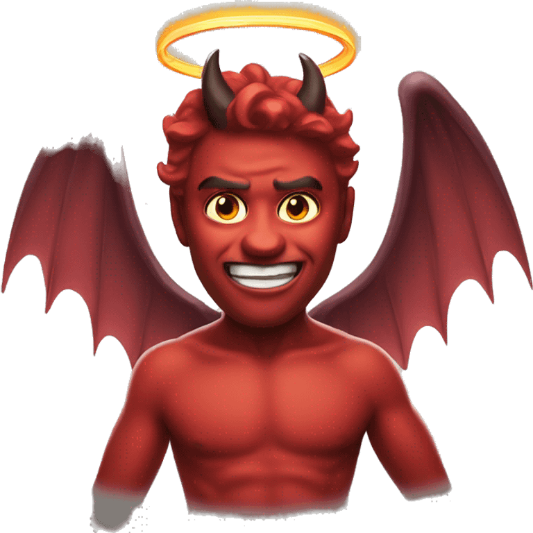 devil with angel halo emoji