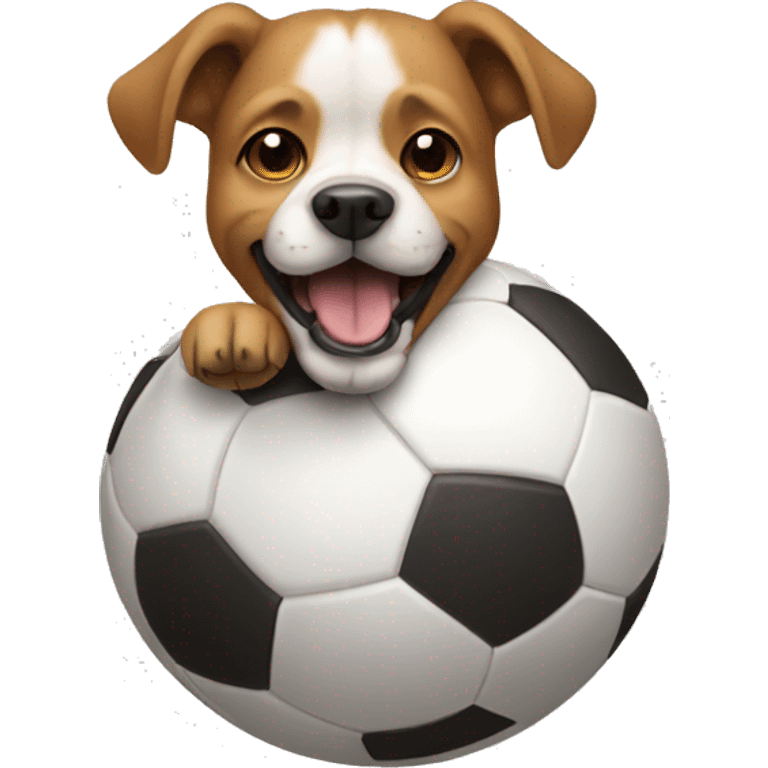 dog playing football  emoji