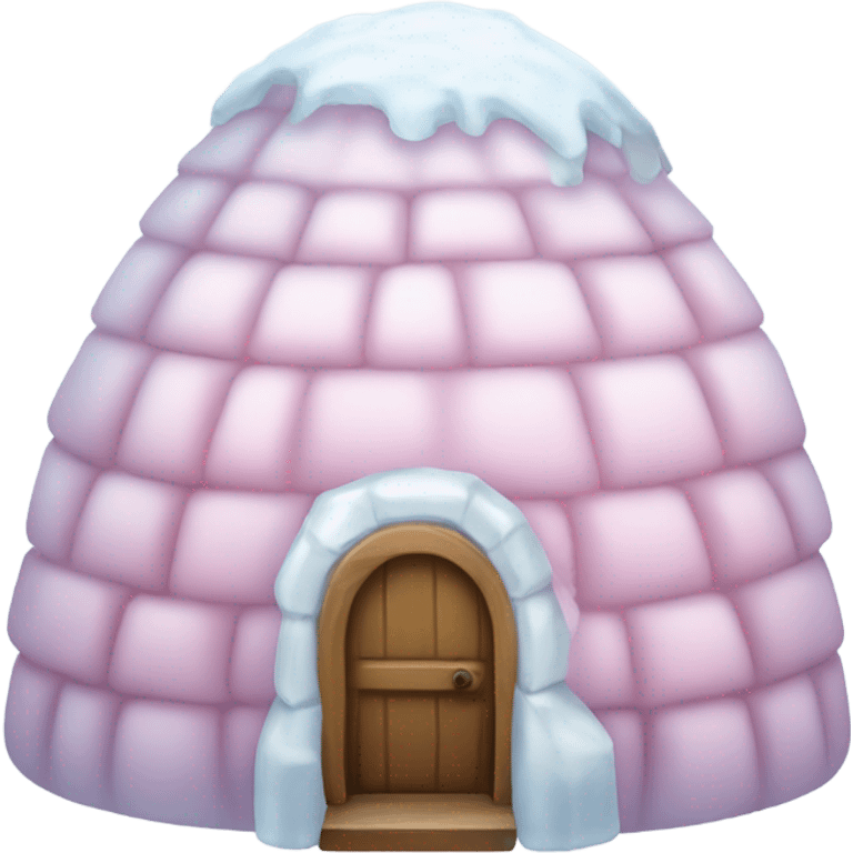 Light pink ice igloo emoji