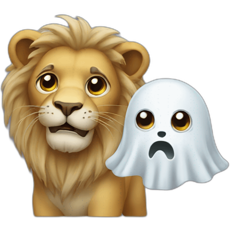 lion with ghost emoji