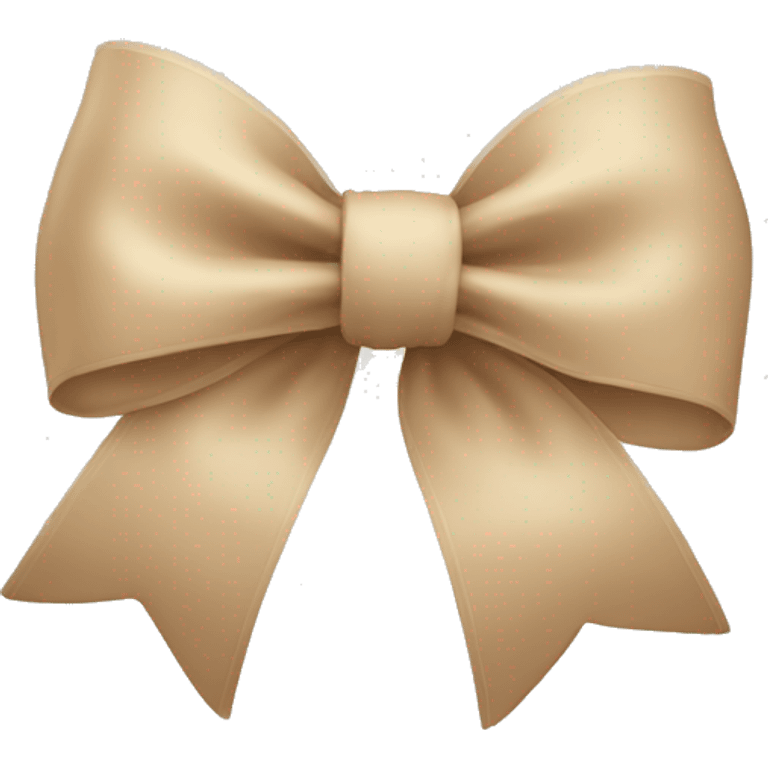 beige bow emoji