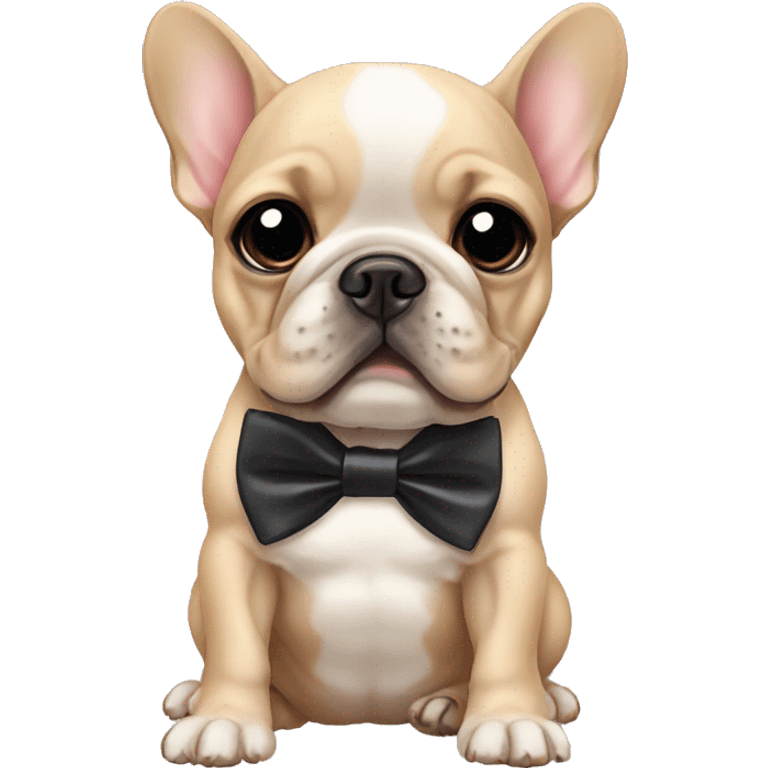 French bulldog puppy wearing a bow tie  emoji