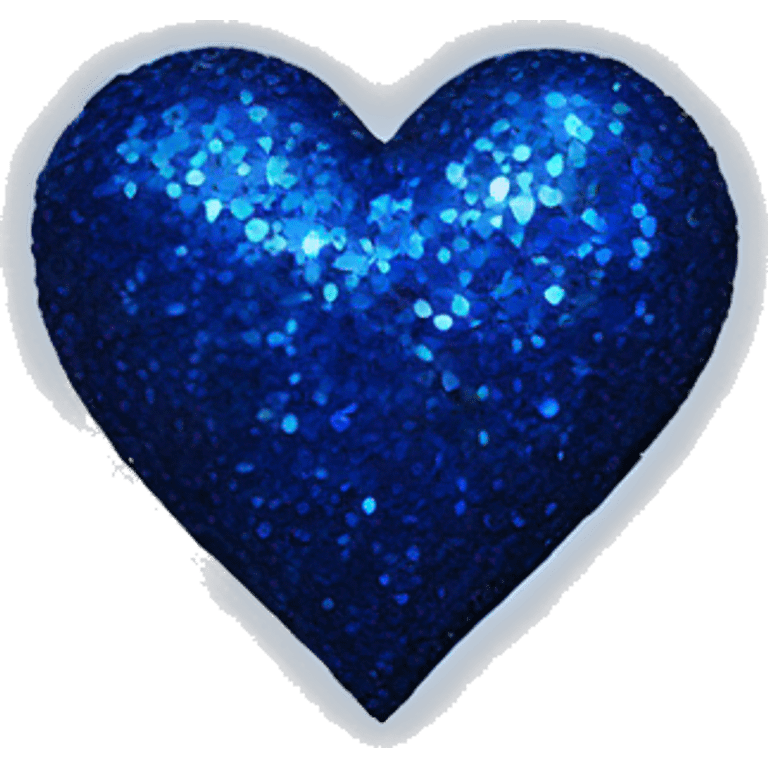 Dark blue sparkly heart emoji