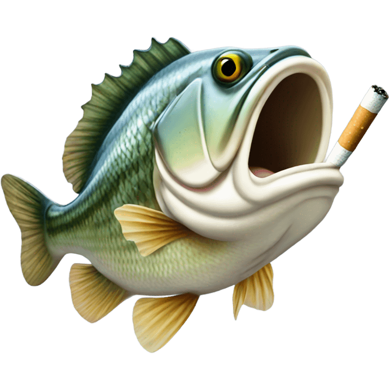 bass fish with cigarette  emoji