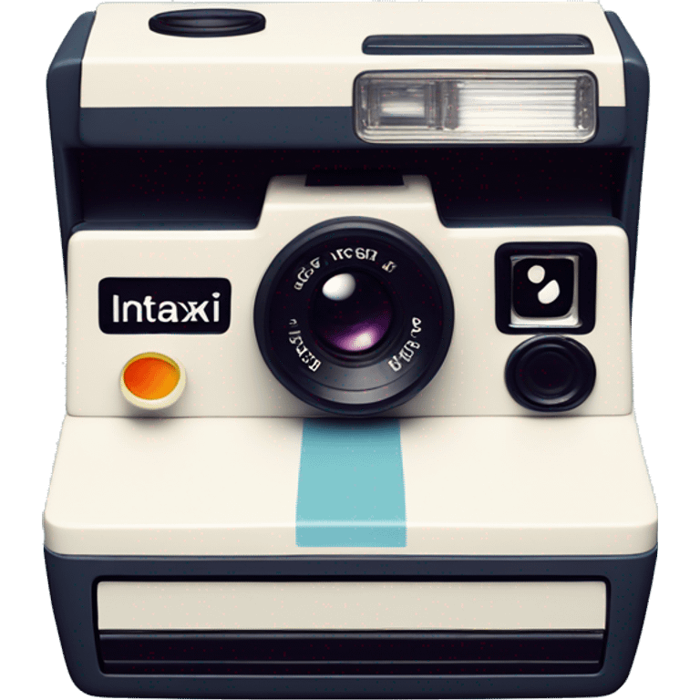 Intax Mini Pale Blue polaroid camera emoji