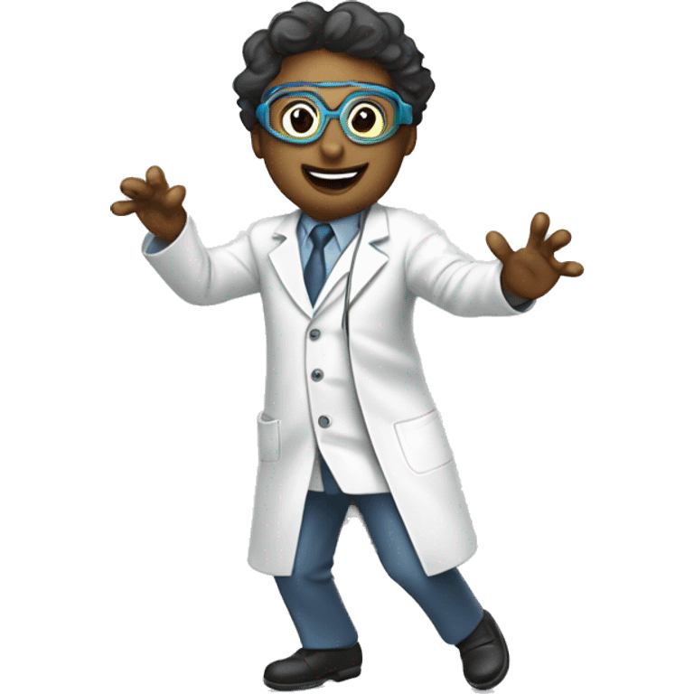 Dancing Scientist:
A cartoon scientist doing a little dance in a lab coat and goggles.

 emoji