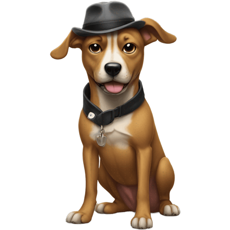 Gangster dog emoji