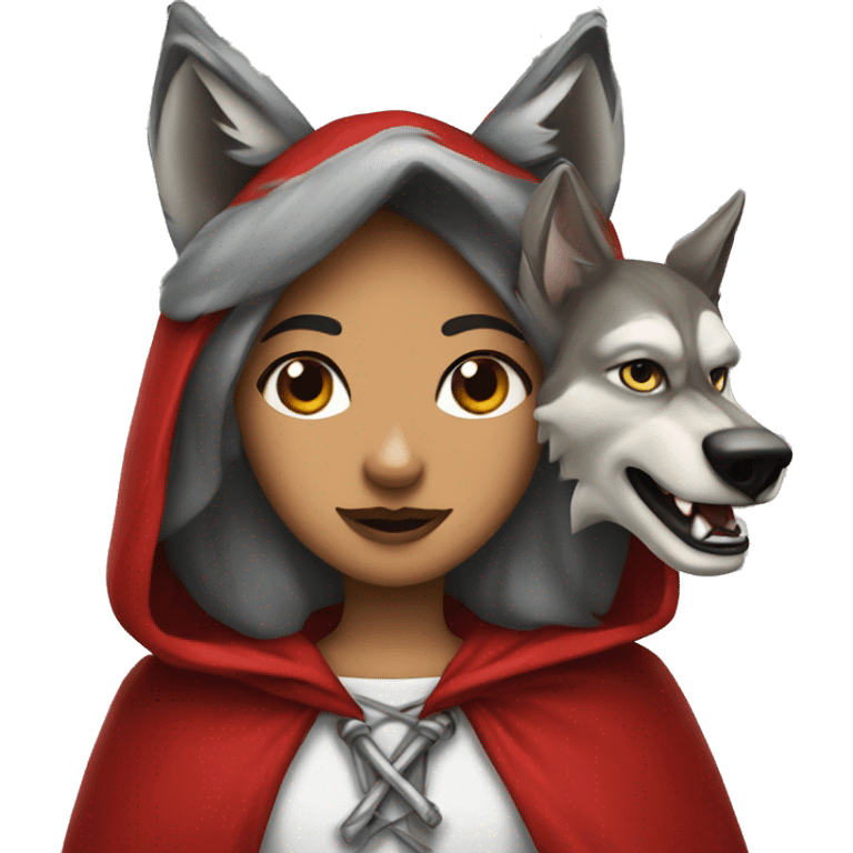 wolf and little red riding hood emoji