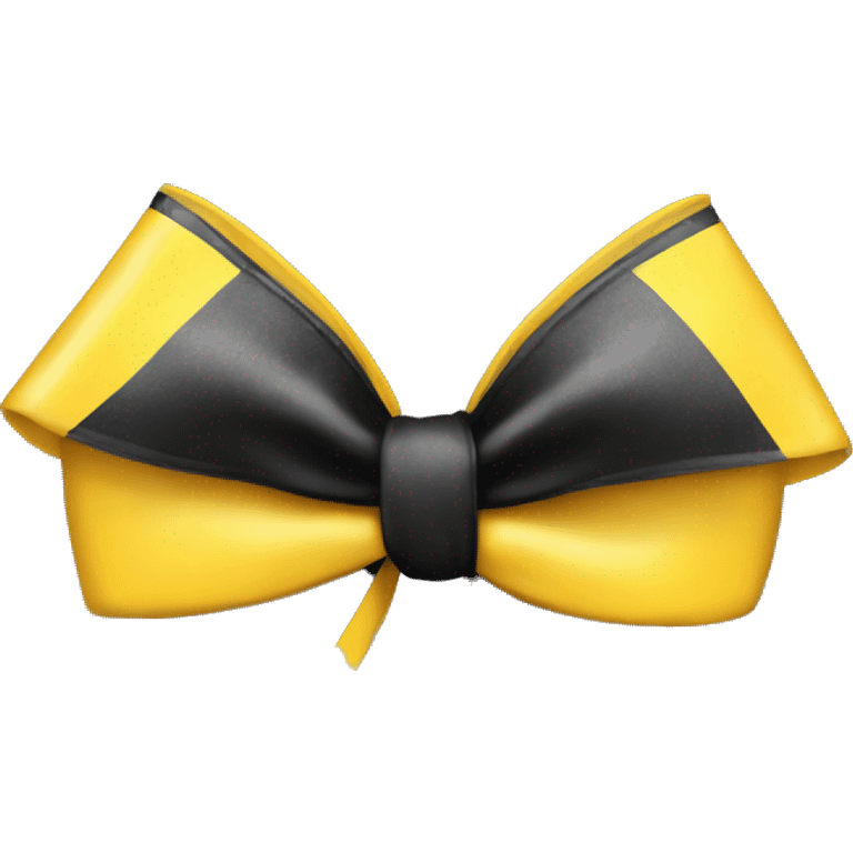 Cheer bow black and yellow emoji