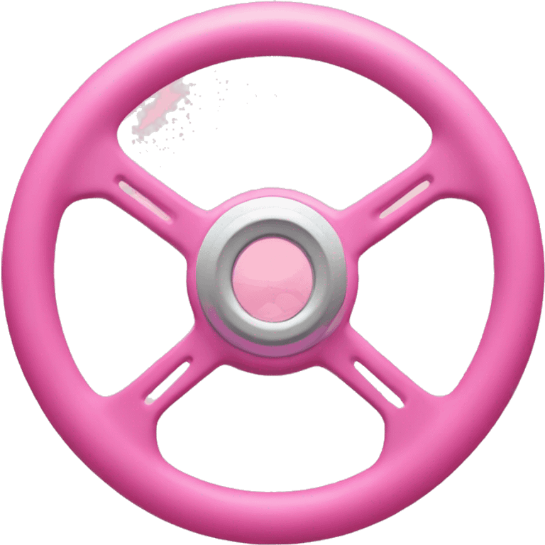 Pink steering wheel  emoji