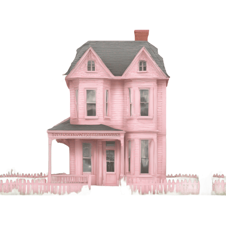 pastel pink 19th century house  emoji