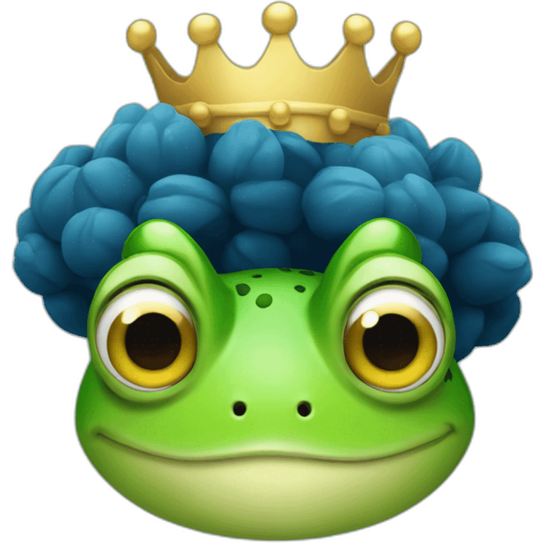 cute queen frog emoji