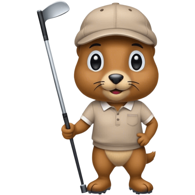 Gopher golfing  emoji