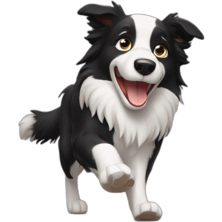 border collie bailando emoji