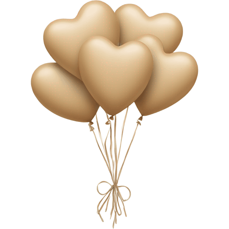 beige heart balloon bouquet  emoji