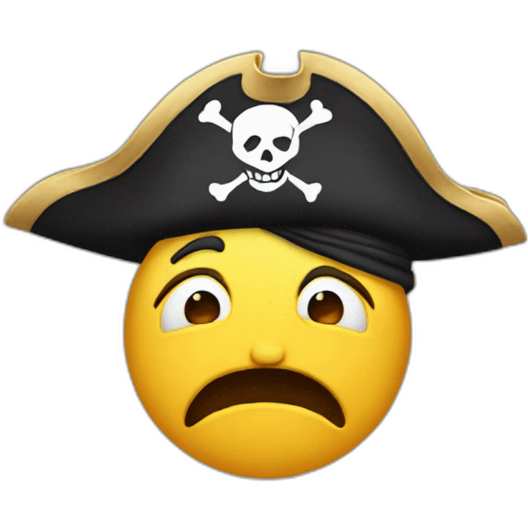 Crying pirate emoji