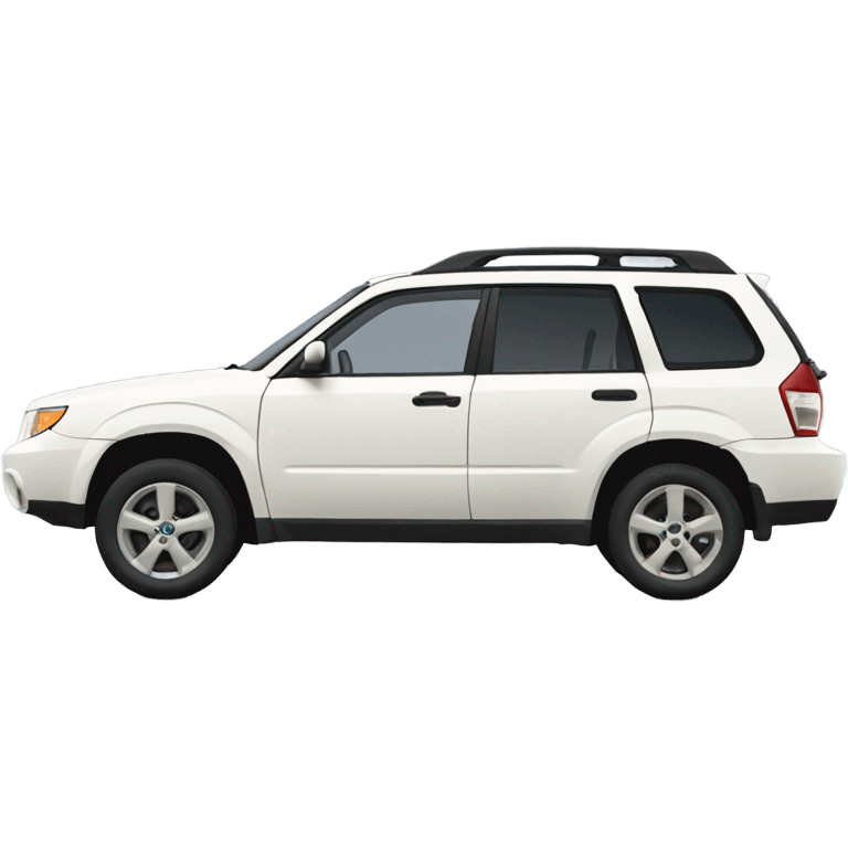 Side view White 2007 LLBEAN Subaru Forester  emoji