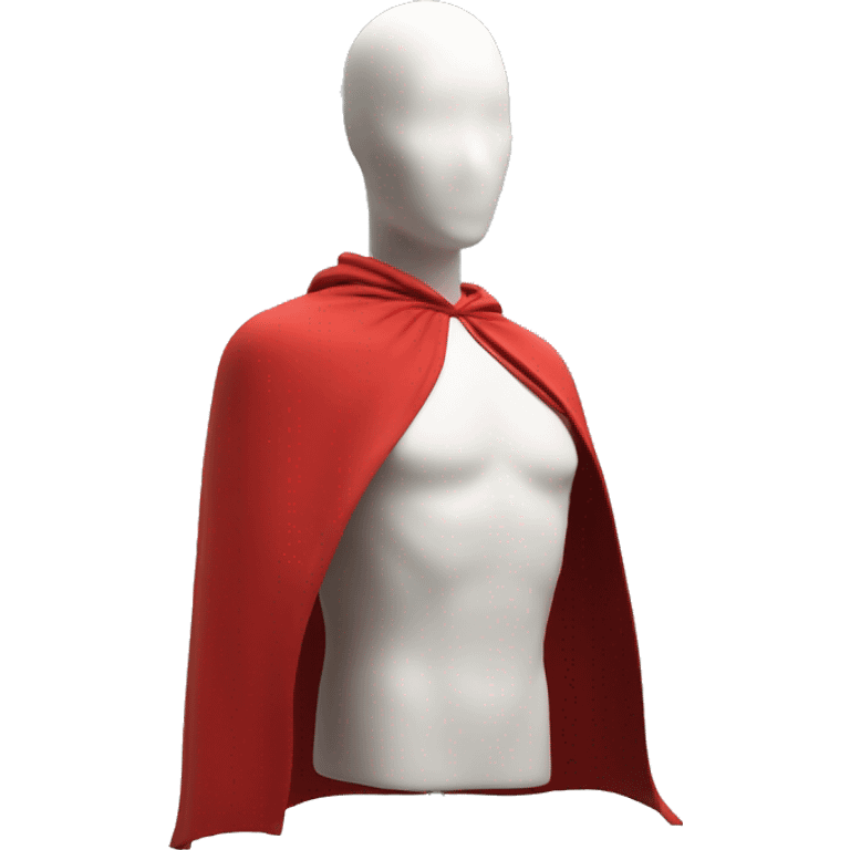 faceless mannequin flying red cape without hood emoji