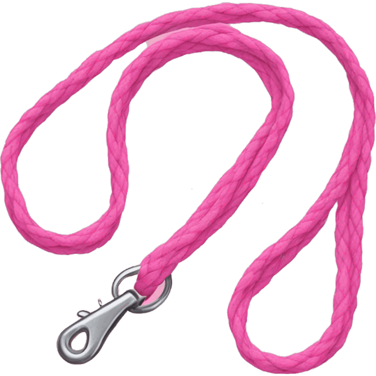 Pink leash  emoji