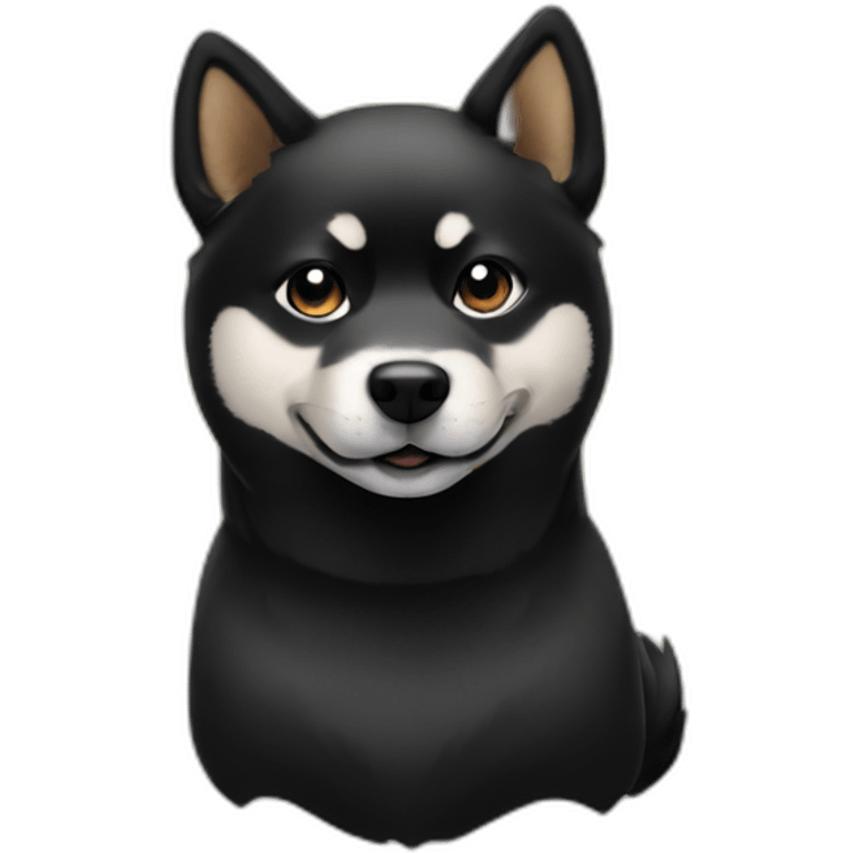 black shiba inu emoji