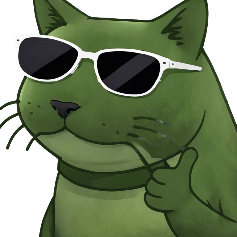 Cat with sunglasses emoji