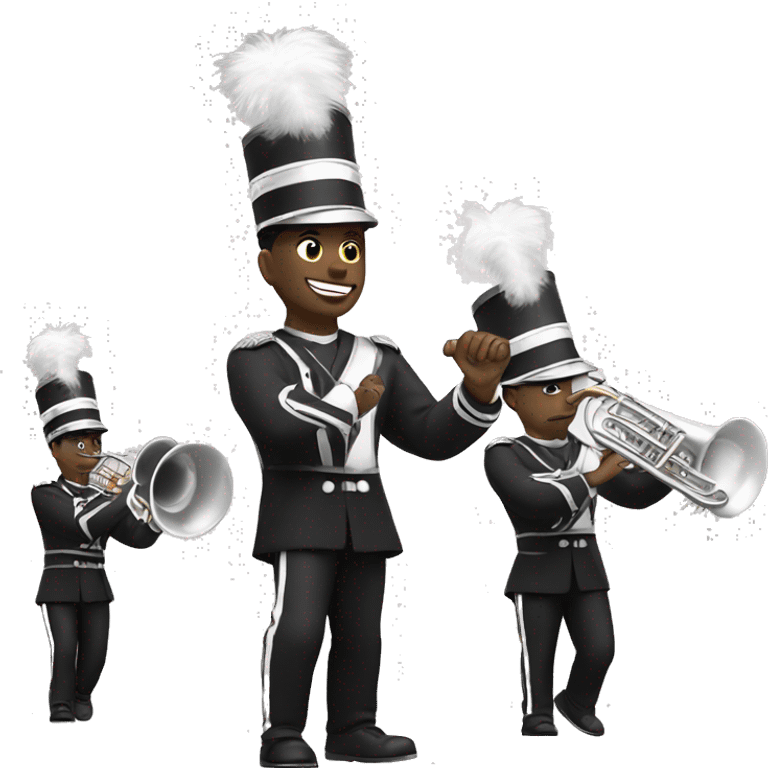 marching band black white emoji