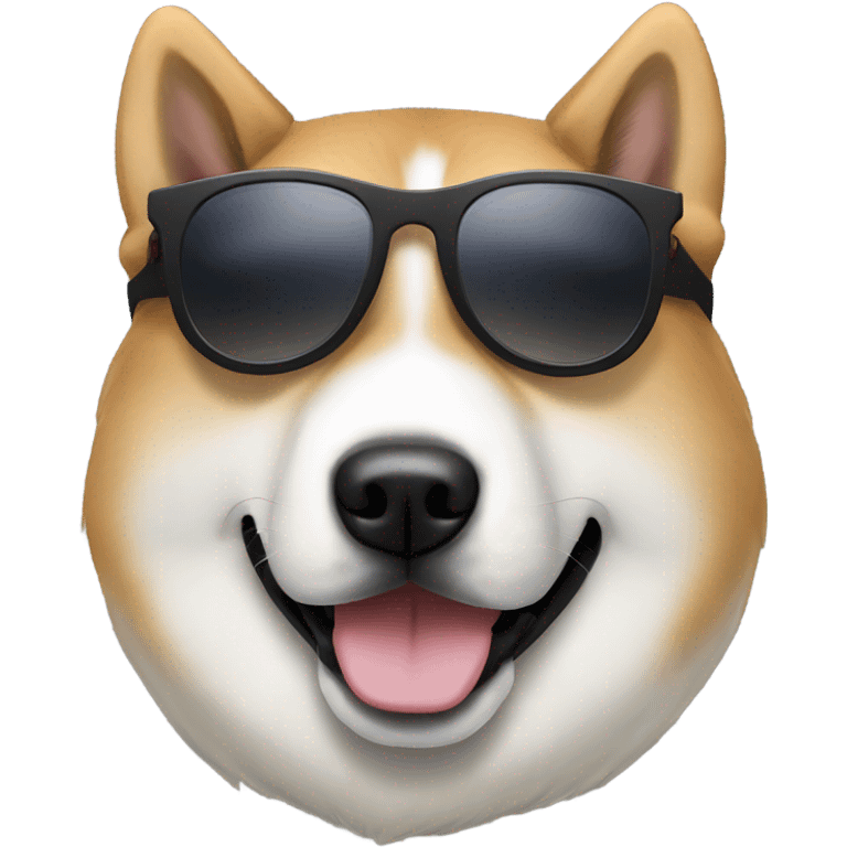 Akita inu sunglasses emoji