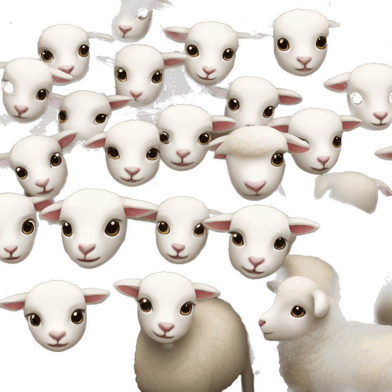 Flock of lambs emoji