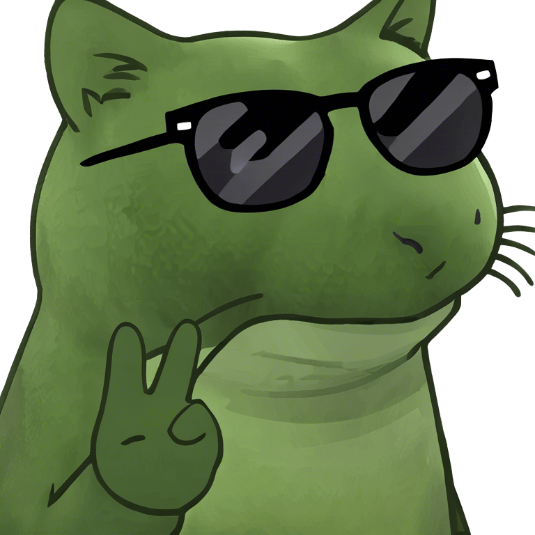 Cat with sunglasses emoji