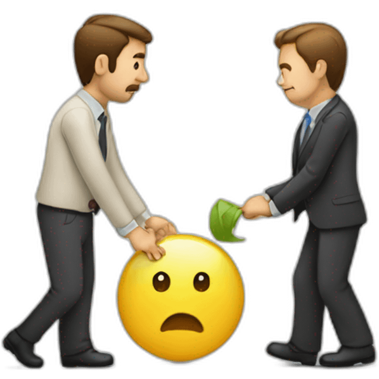 boss pushing employee to work more emoji