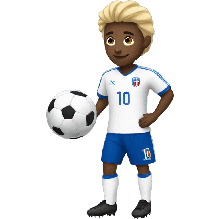 soccer player doing a chilena emoji