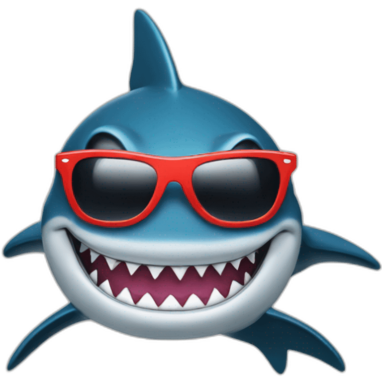 A shark with Sunglasses and a cappy emoji