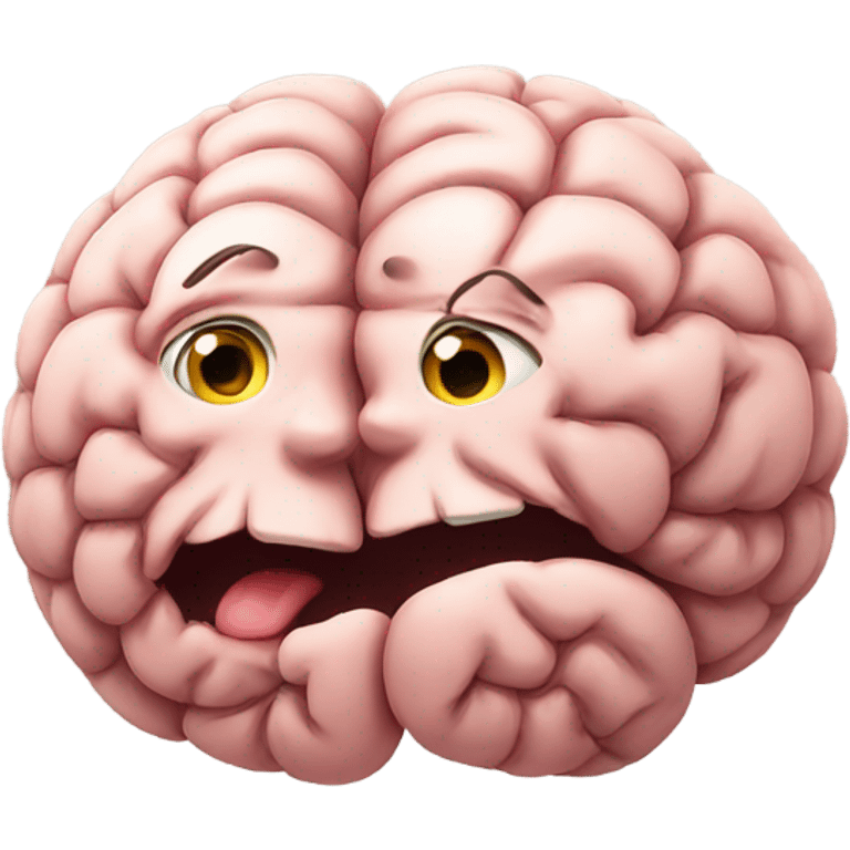 hugging brain that looks like hugging face emoji emoji