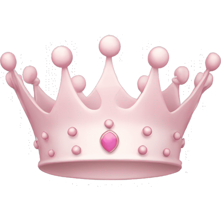 White and pastel pink crown emoji