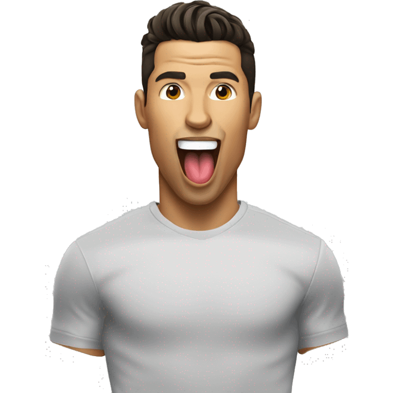 Cristiano tongue emoji