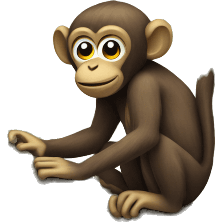 Monkey on a tree emoji