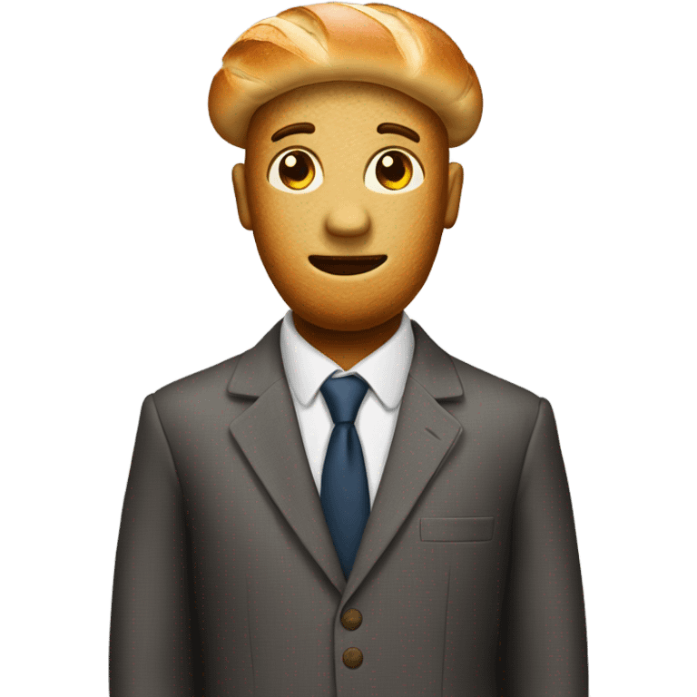 bread man with suit  emoji