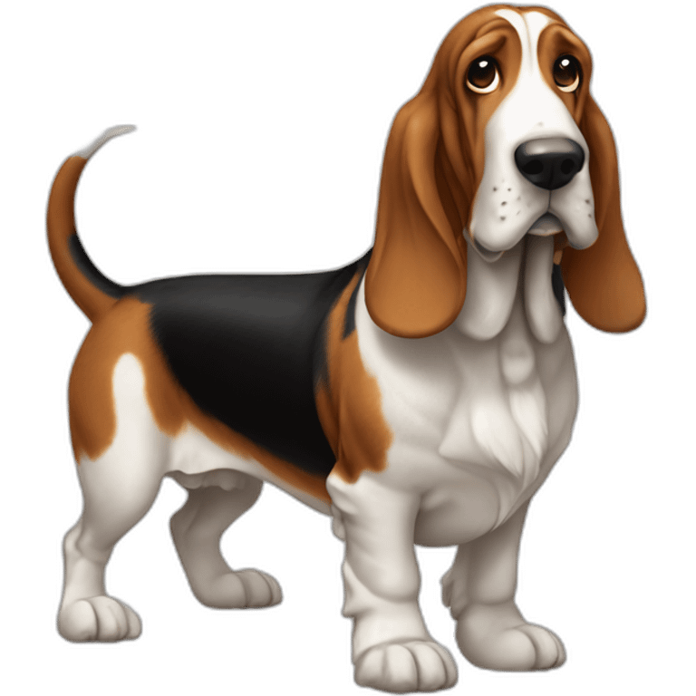 Dog basset hound full-body emoji