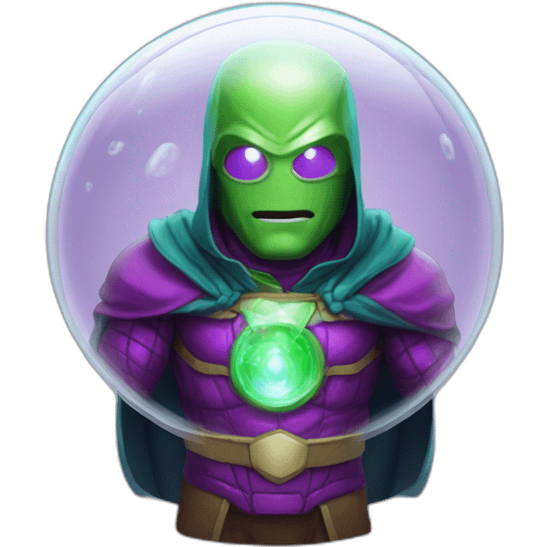 Electric bubble glass mysterio emoji